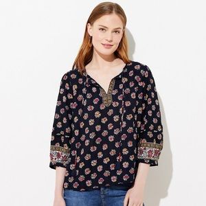 NEW WITH TAG Loft Bloom Split Neck Top